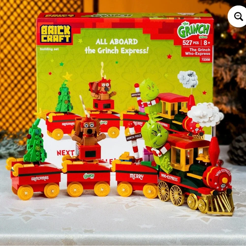 LEGO Grinch Express Train Set - Red, Green, Yellow
